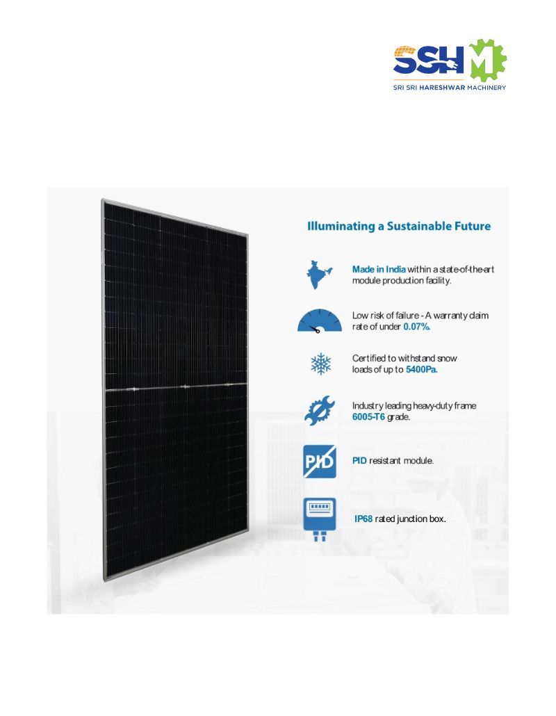 2 Tata Power Solar TP540HG10TB Mono PERC Bifacial Solar Panel (530W–550W) - Image 1